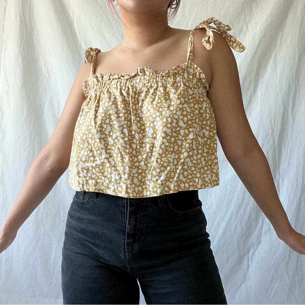 Yellow floral top